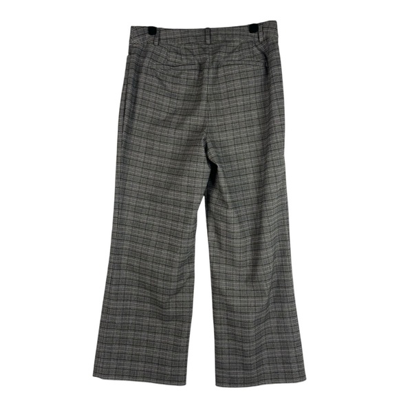 LOFT Hight Waist Curvy Trouser Pants 12 Gray Tan Glen Check Plaid 521626 - Picture 5 of 12